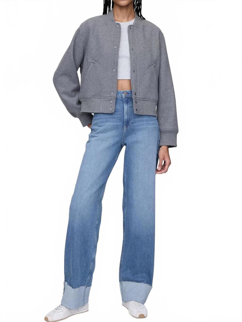 Gap Petite Mid Rise Cuffed '90s Loose Jeans NWT Medium Indigo Sz 29 Petite / 8P